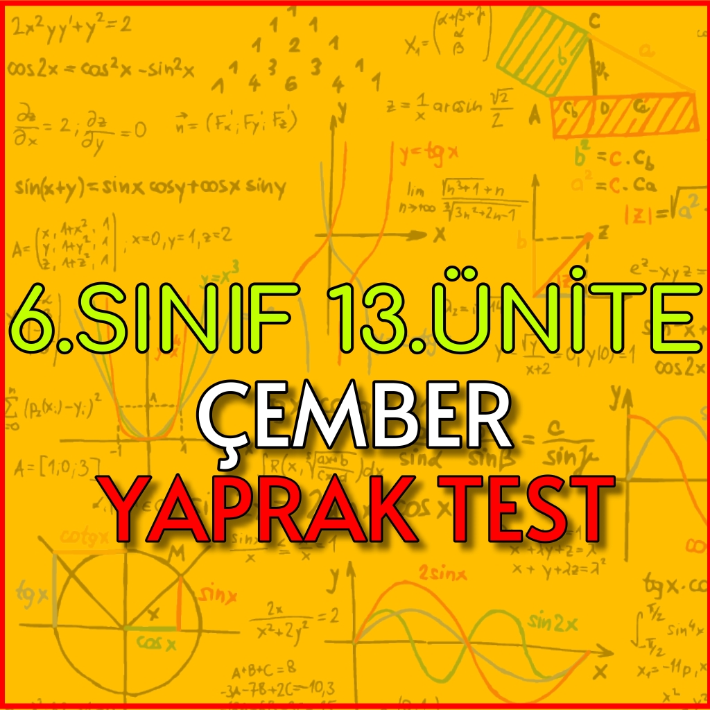 6.sınıf çember matematik yaprak test